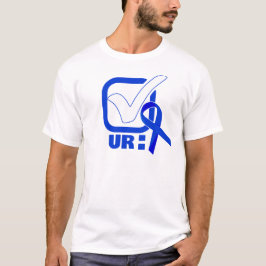 Controleer je dikke darm blauwe lint T-shirt