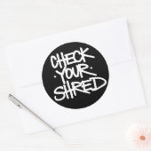 Controleer je shred Sticker (rond) (Envelop)