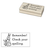CONTROLEER JE SPELLING BENJI KONIJN RUBBER STEMPEL (Gestempeld)
