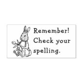 CONTROLEER JE SPELLING BENJI KONIJN RUBBER STEMPEL (Afrduk)