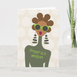 Controleer je sterke vrienden - Gebed is een wapen Bedankkaart