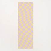 Controleer Lila Geel Checkerboard Gecontroleerd Pa Yogamat (Voorkant)