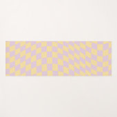 Controleer Lila Geel Checkerboard Gecontroleerd Pa Yogamat (Voorkant (horizontaal))