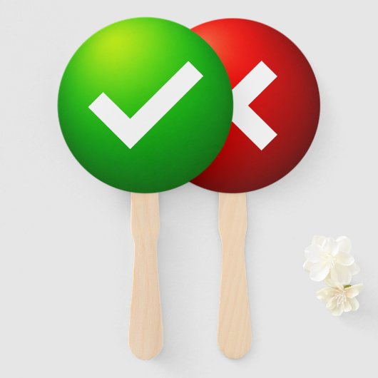 Controleer Mark X Mark Quiz Game Paddle Bord Handwaaier (Voorkant en achterkant)