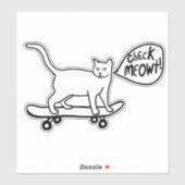 CONTROLEER MEOWT! Cat Black White Sticker (Vel)