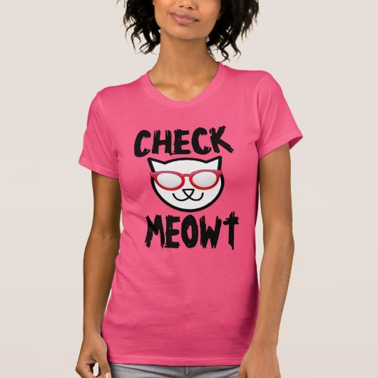 CONTROLEER MEOWT grappige T-shirts (Voorkant)