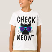 CONTROLEER MEOWT grappige T-shirts voor BOYS-kinde (Voorkant)