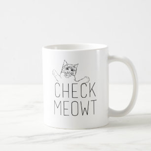 CONTROLEER MEOWT - Kat Humor Koffiemok