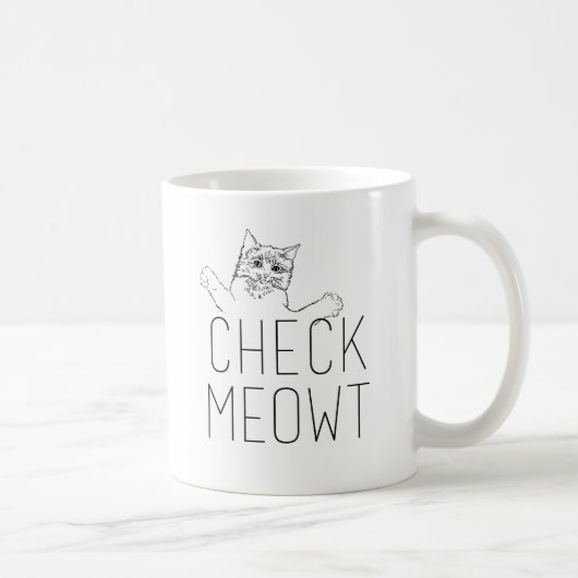 CONTROLEER MEOWT - Kat Humor Koffiemok (Rechts)