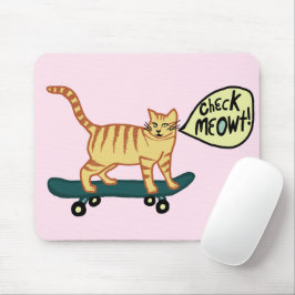 CONTROLEER MEOWT Skateboarden Tabblad Kat Roze Muismat