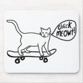 CONTROLEER MEOWT Skateboarding Cat Muismat (Voorkant)