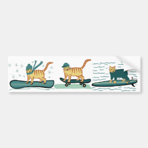 CONTROLEER MEOWT Sporty Cats Bumpersticker