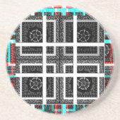 Controleer mijn Squares Curves.png Zandsteen Onderzetter (Voorkant)