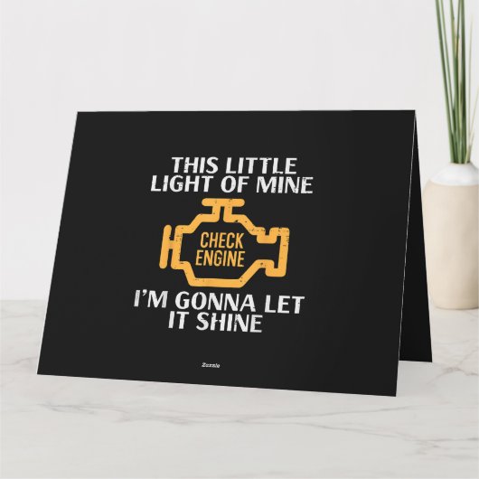 Controleer motor licht glans grappige auto auto mo kaart (Achterkant)