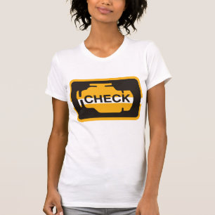 Controleer motor licht vrouwen T-shirt
