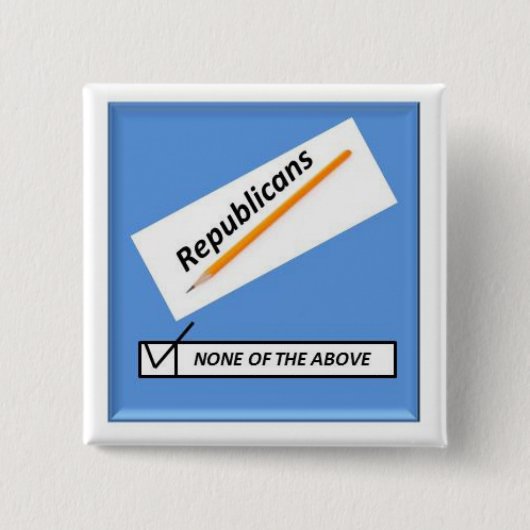 Controleer nr... Republikeinen Vierkante Button 5,1 Cm (Voorkant)