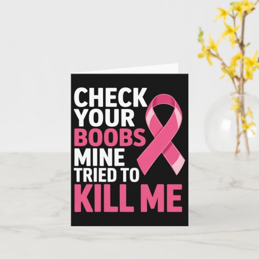 Controleer of je borstmijn me probeerde te doden kaart (Gele Bloem)