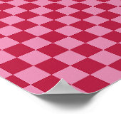 Controleer patroon magenta en roze poster (Hoek)