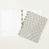 Controleer Patroonplaat groen en beige checkboard Planner (Display)