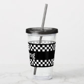 Controleer raceontwerp acryl drinkbeker (Achterkant)