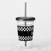 Controleer raceontwerp acryl drinkbeker (Voorkant)