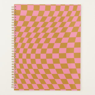 Controleer roze Mustard Checkerboard van het Patro Planner