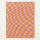Controleer roze Mustard Checkerboard van het Patro Planner (Achterkant)