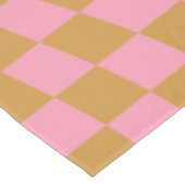 Controleer roze Mustard Checkerboard van het Patro Tafelkleed (Gekanteld)