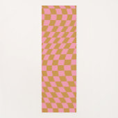 Controleer roze Mustard Checkerboard van het Patro Yogamat (Voorkant)