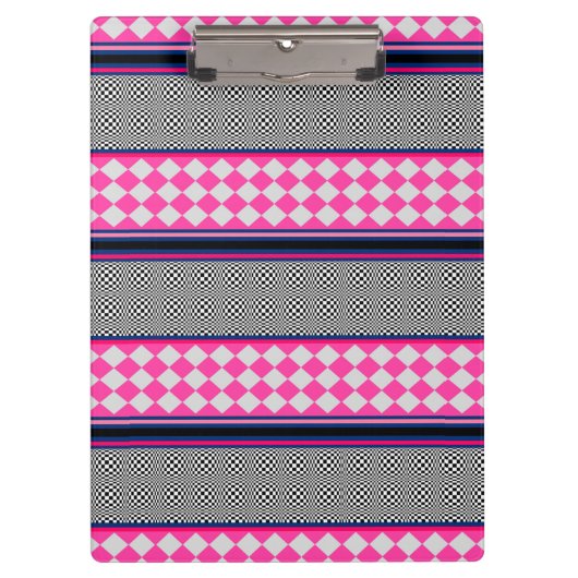 Controleer strepen Harlequin gemengd patroon ontwe Klembord (Voorkant)