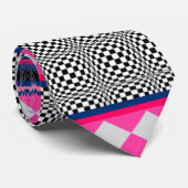 Controleer strepen Harlequin gemengd patroon ontwe Stropdas (Opgerold)