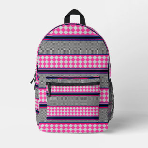 Controleer Stripes Kite gemengd patroon ontwerp Bedrukte Rugzak