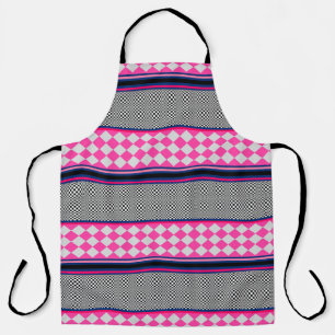 Controleer Stripes Kite gemengd patroon ontwerp Schort