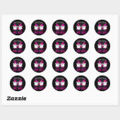 Controleer uw boe bijen Funny Breast Cancer Hallow Ronde Sticker (Vel)