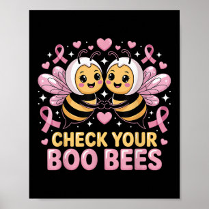 Controleer uw Boo Bijen Schattigee borstkanker Awa Poster