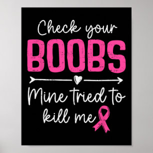 Controleer uw Borstkanker Awareness Survivor Poster