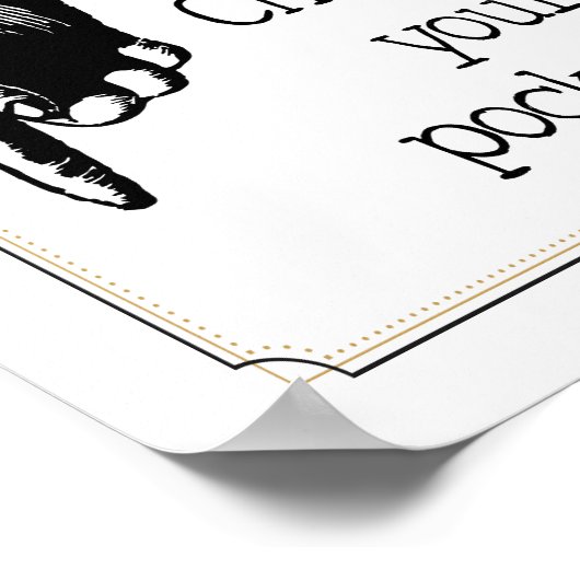 Controleer uw herinneringen voor voetjes waskamer Poster (Hoek)