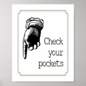 Controleer uw herinneringen voor voetjes waskamer Poster (Voorkant)