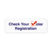 Controleer uw kiezersregistratie 2024-verkiezing etiket (Voorkant)