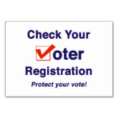 Controleer uw kiezersregistratie 2024-verkiezing kaart (Voorkant)