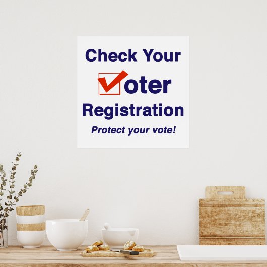 Controleer uw kiezersregistratie 2024-verkiezing poster (Keuken)