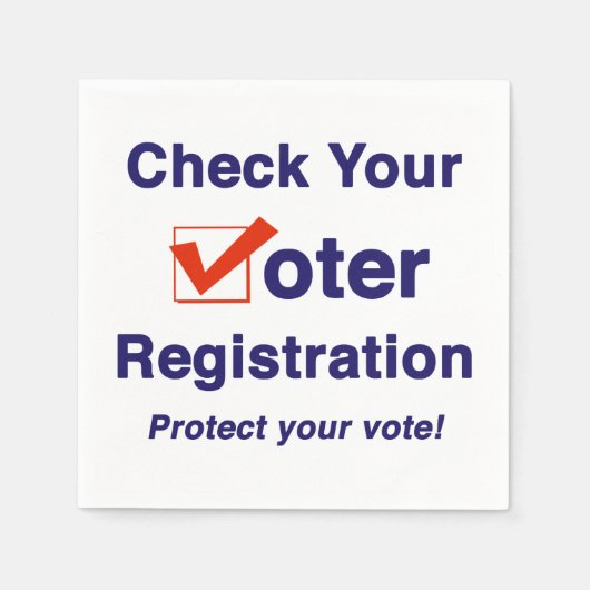 Controleer uw kiezersregistratie 2024-verkiezing servet (Voorkant)