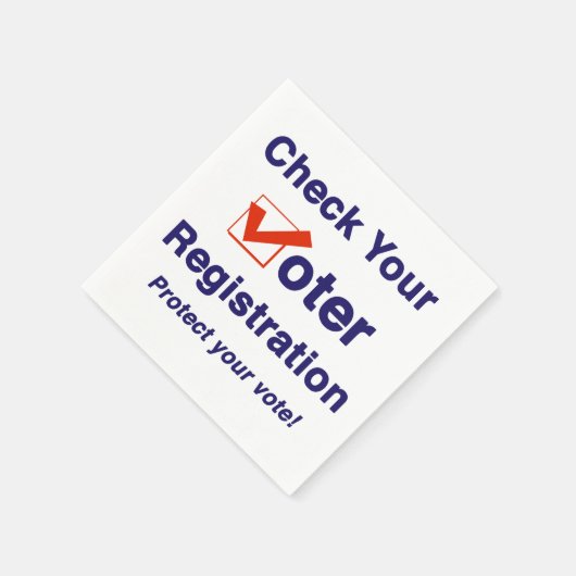 Controleer uw kiezersregistratie 2024-verkiezing servet (Hoek)