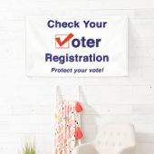 Controleer uw kiezersregistratie 2026 Verkiezingen Spandoek (Insitu)