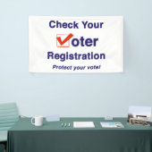 Controleer uw kiezersregistratie 2026 Verkiezingen Spandoek (Beurs)