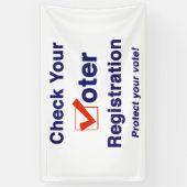 Controleer uw kiezersregistratie 2026 Verkiezingen Spandoek (Verticaal)