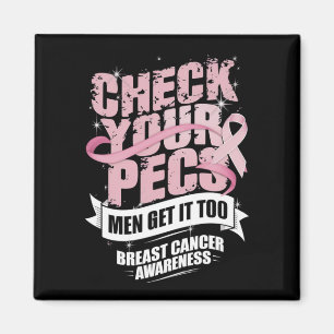 Controleer uw PECS-Mannen Borstkanker Bewustzijn Magneet