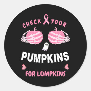 Controleer uw pompoenen voor lumkins Skeleton Hand Ronde Sticker