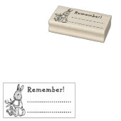 CONTROLEER UW REMINDER BENJI RABBIT RUBBER STEMP RUBBERSTEMPEL (Gestempeld)