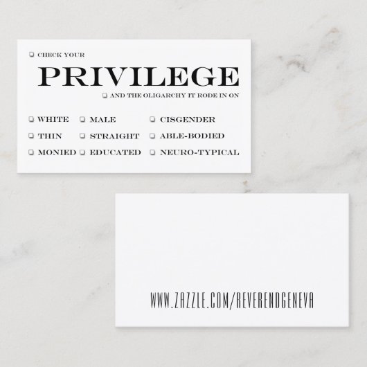 Controleer uw Visitekaartjes (Voorkant / Achterkant)